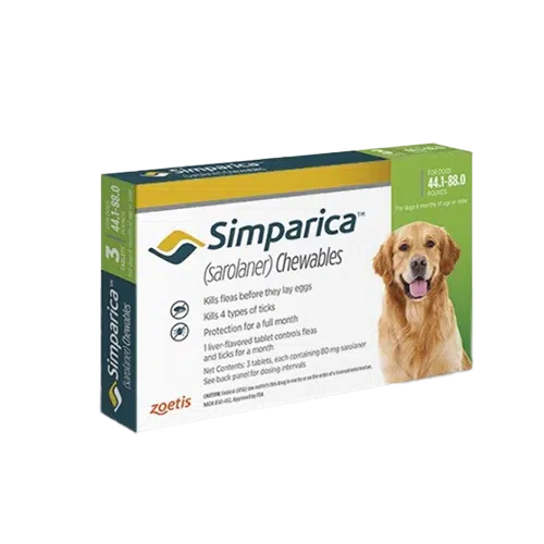 SIMPARICA®️ para Perros de 20kg. a 40kg. - 1 Comprimido.